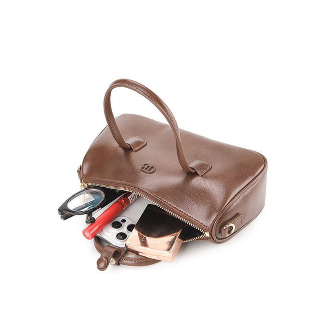 Adiel Satchel Bag In Dark Brown