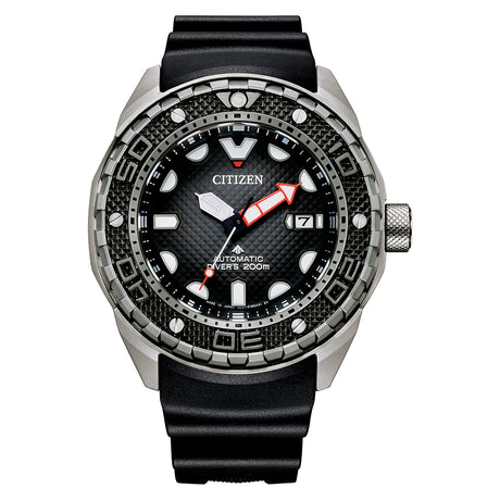 Citizen Promaster CTZ NB6004-08E Men Automatic Men's Watches Super Titanium Black Dial Black Polyurethane Strap