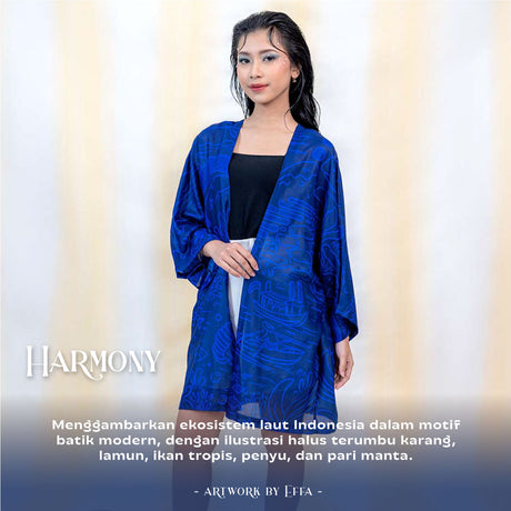 Sovlo Women SOVLO Jane Kimono - Outer Panjang Wanita Harmony_EF In Multicolor