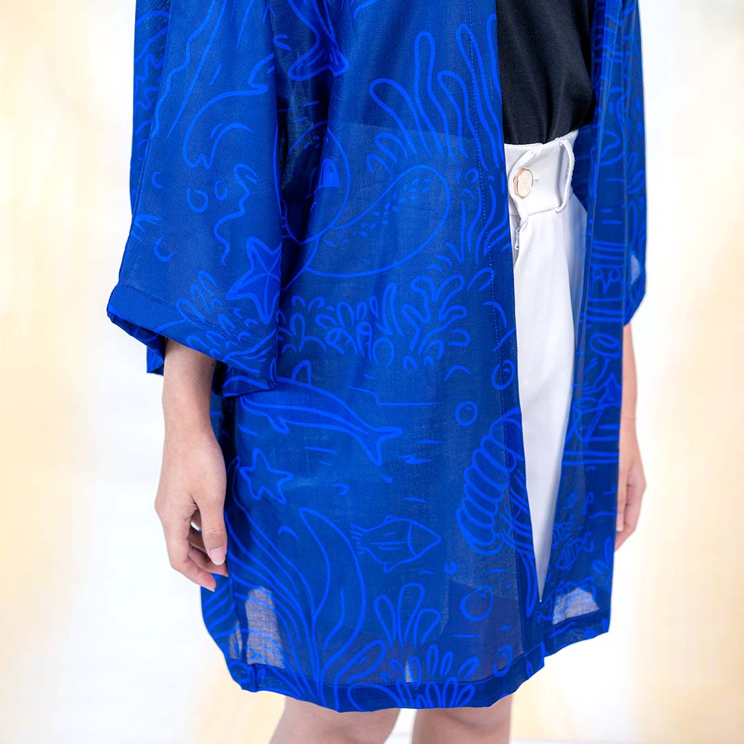 Sovlo Women SOVLO Jane Kimono - Outer Panjang Wanita Harmony_EF In Multicolor