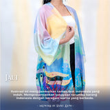 Sovlo Women SOVLO Jane Kimono - Outer Panjang Wanita Laut_RD In Multicolor