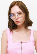 Kingship Unisex Kacamata Anti Radiasi Alice Blue Clear