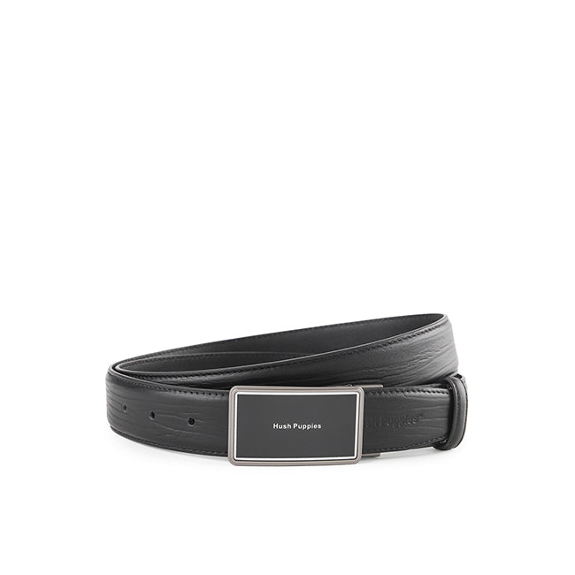Hush Puppies Men Belt Colby Flat Clip In Black