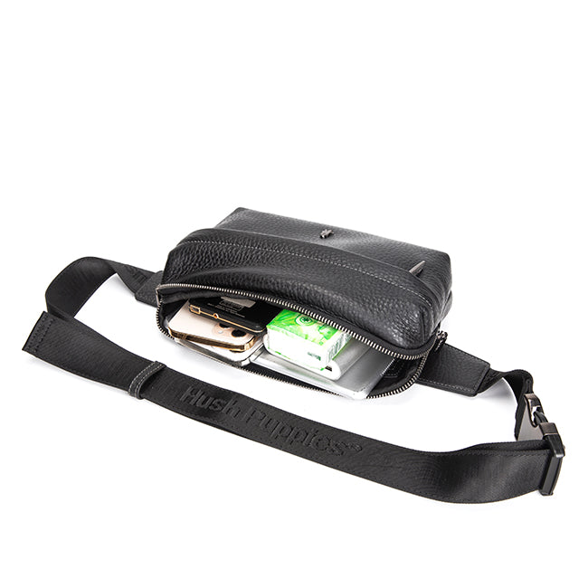 Hush Puppies Tas Pria Fabriano Waist Bag In Black
