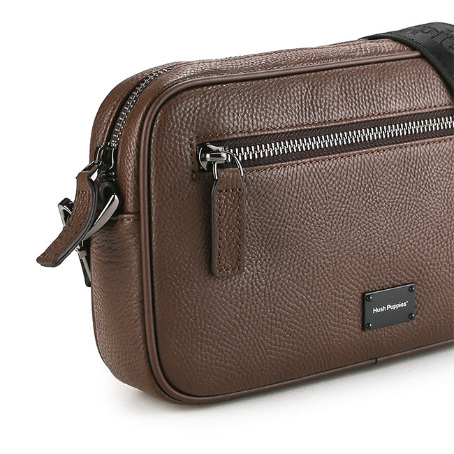 Hush Puppies Tas Pria Fugol Clutch/Messenger Bag In Chocolate