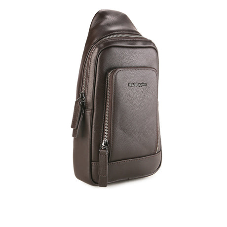 Hush Puppies Tas Pria Issac Chest Bag In Chocolate