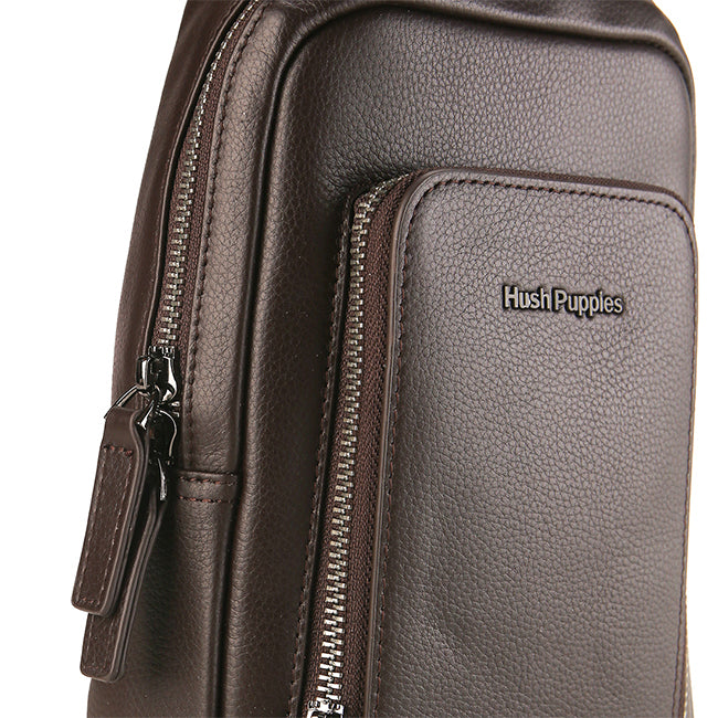 Hush Puppies Tas Pria Issac Chest Bag In Chocolate