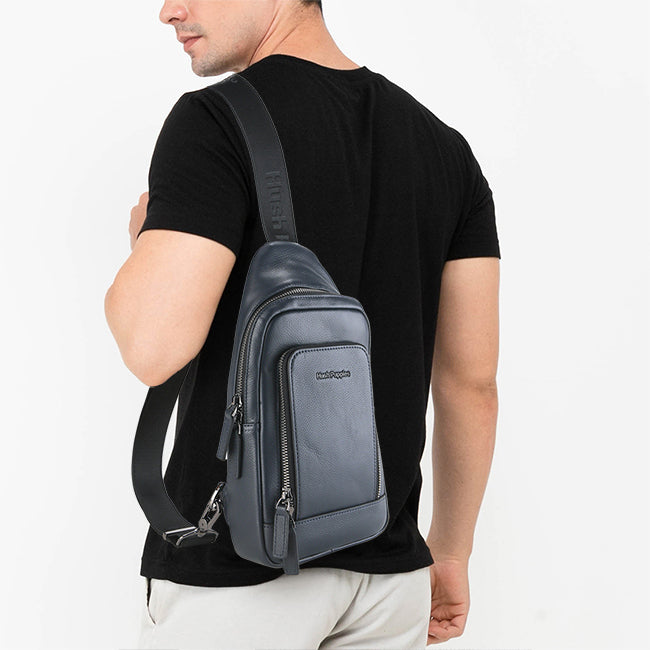 Hush Puppies Tas Pria Issac Chest Bag In Navy