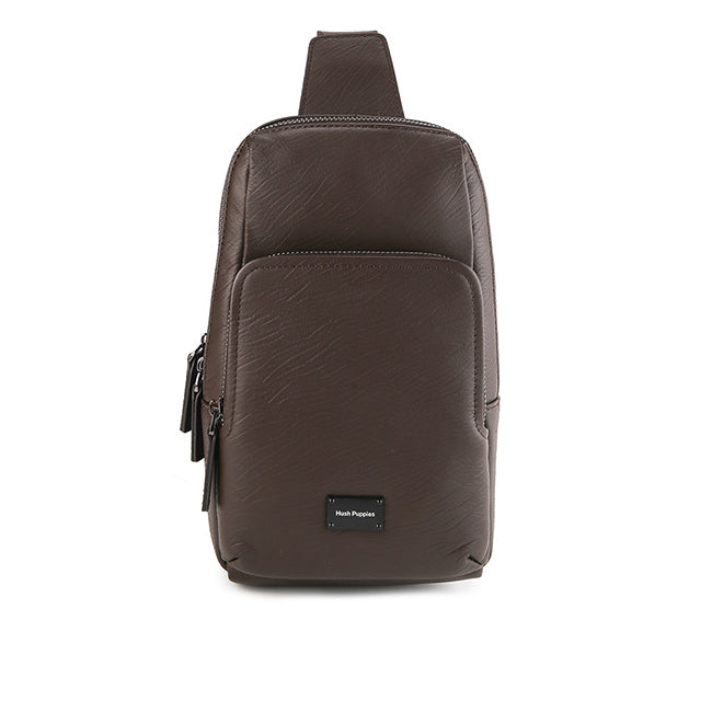 Hush Puppies Tas Pria Madison Chest Bag In Dark Brown