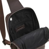 Hush Puppies Tas Pria Madison Chest Bag In Dark Brown