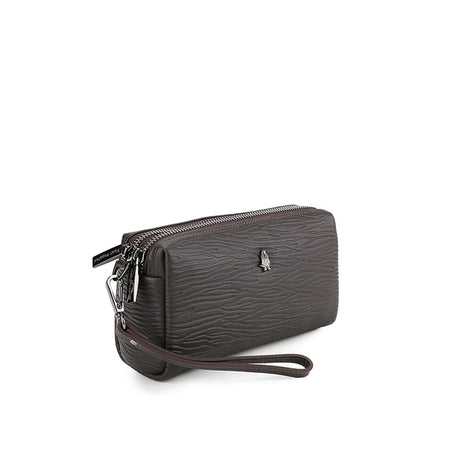 Hush Puppies Tas Pria Terence Clutch In Dark Brown