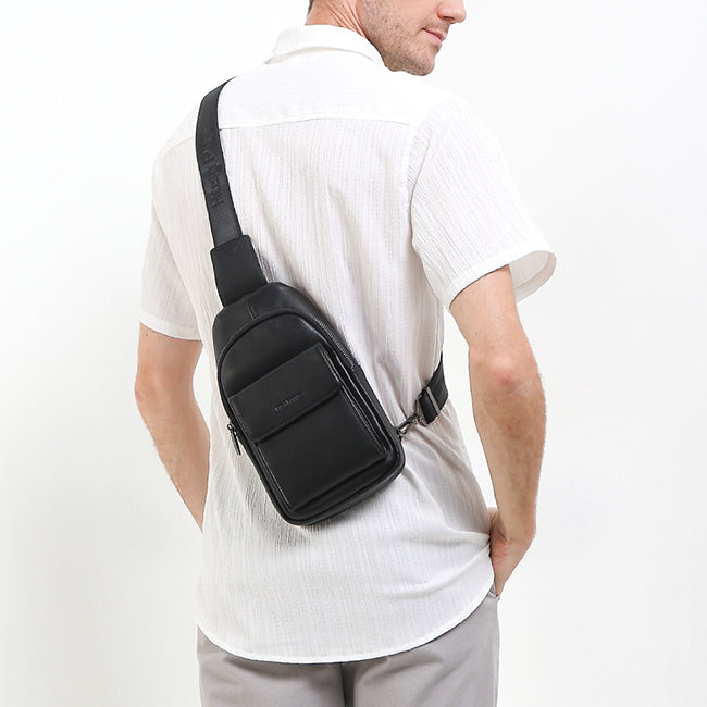 Hush Puppies Men Bags Walley Chest Bag In Black