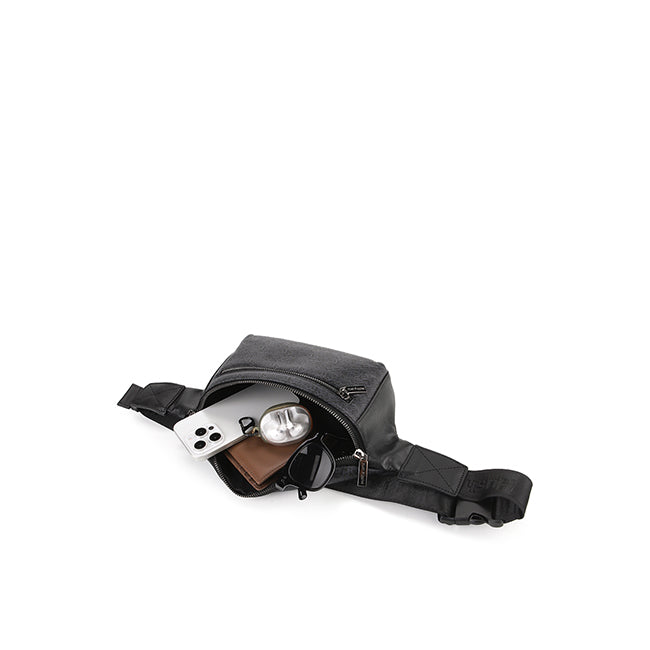 Hush Puppies Men Vico Waist Bag In Black