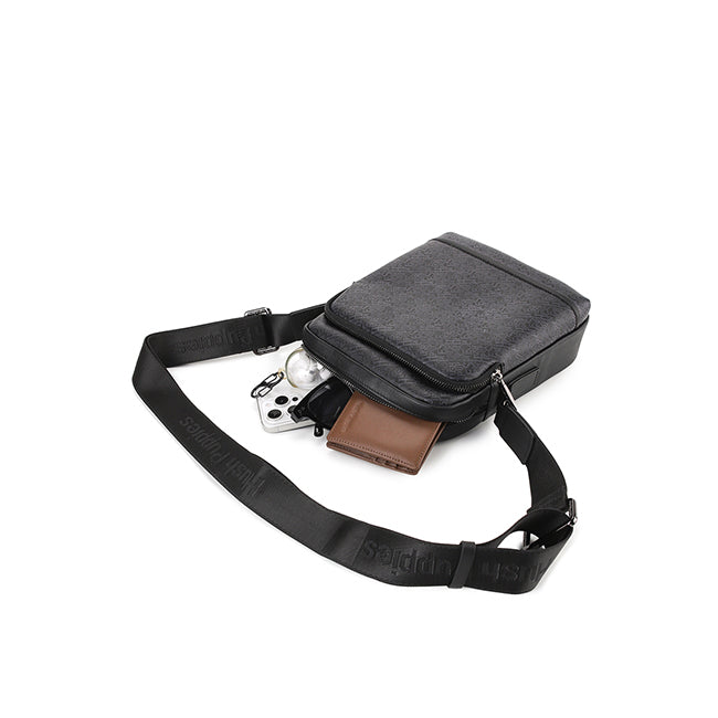 Hush Puppies Men Vico Sling Bag In Black