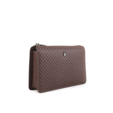 Hush Puppies Tas Pria Scottie Clutch In Dark Brown