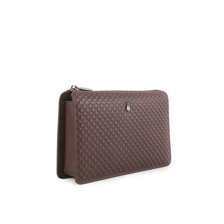 Hush Puppies Tas Pria Scottie Clutch In Dark Brown