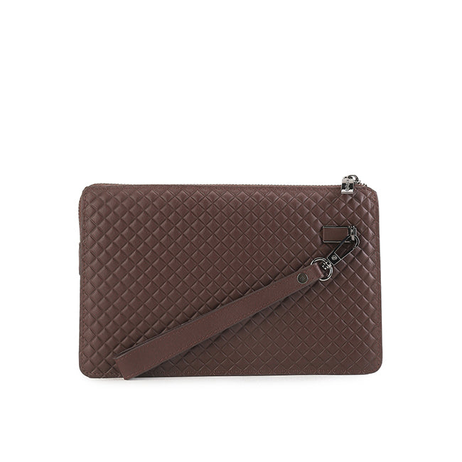 Hush Puppies Tas Pria Scottie Clutch In Dark Brown