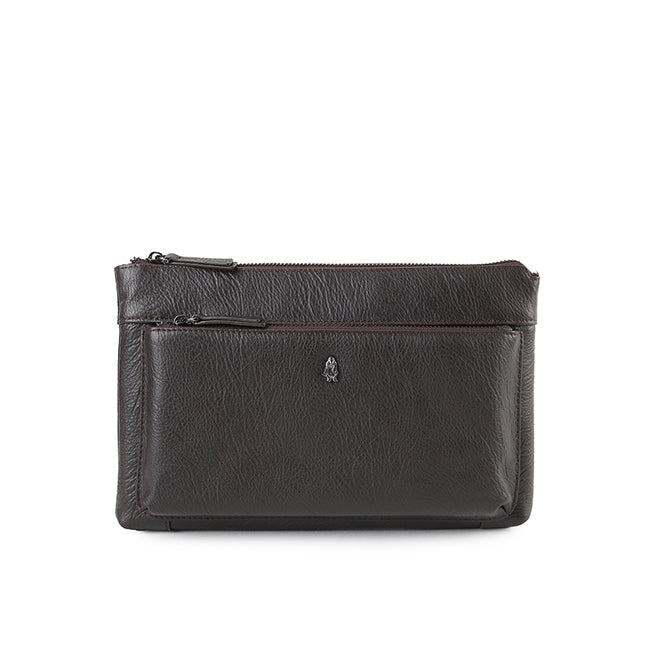 Hush Puppies Men Bags Adam Clutch In Dark Brown