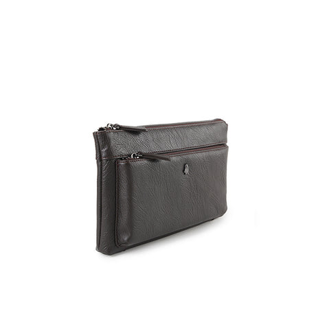 Hush Puppies Men Bags Adam Clutch In Dark Brown