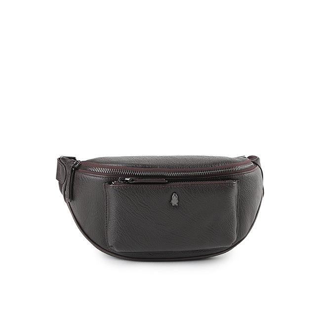 Hush Puppies Men Adam Waist Bag In Dark Brown