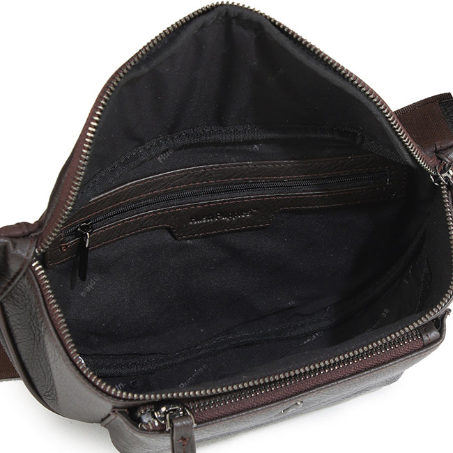 Hush Puppies Men Adam Waist Bag In Dark Brown