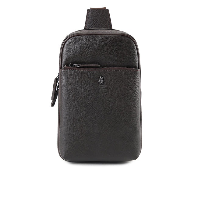 Hush Puppies Men Adam Chest Bag In Dark Brown