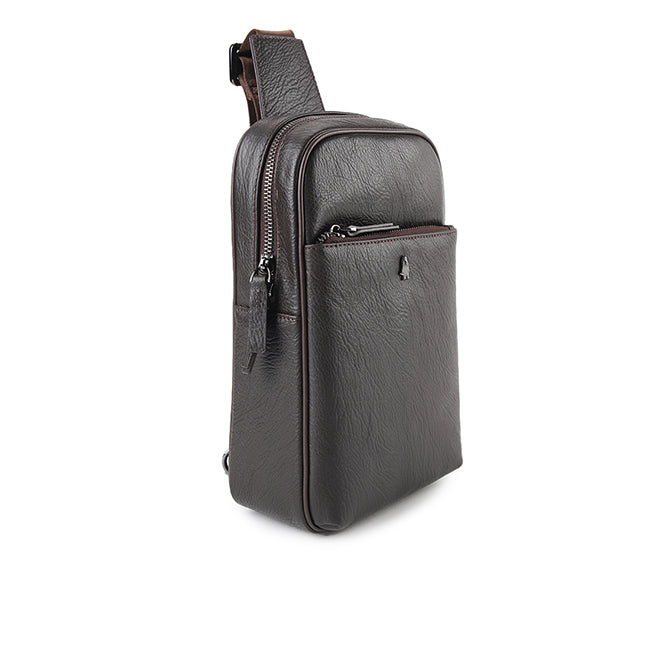Hush Puppies Men Adam Chest Bag In Dark Brown