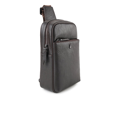 Hush Puppies Men Adam Chest Bag In Dark Brown