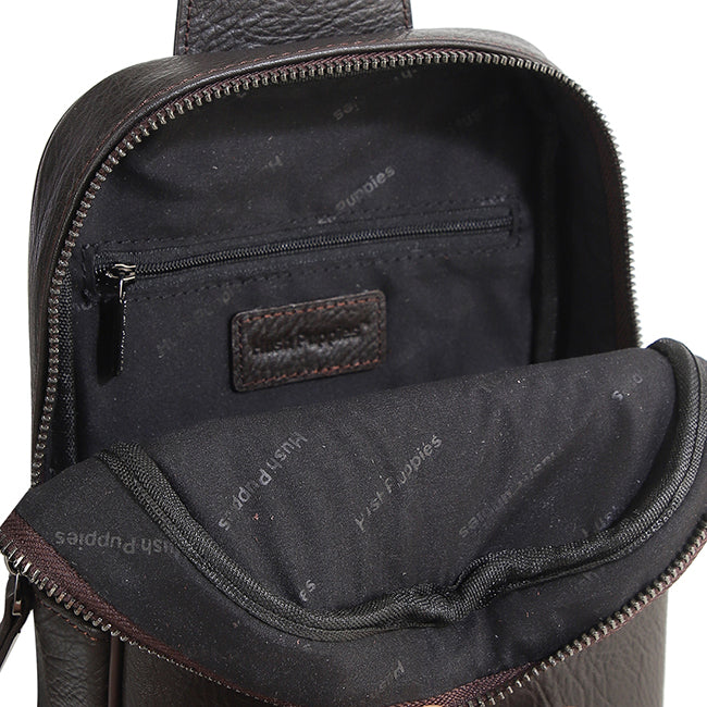 Hush Puppies Men Adam Chest Bag In Dark Brown