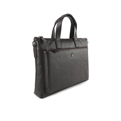 Hush Puppies Men Adam Document Bag In Dark Brown