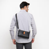 Hush Puppies Men Anthony Clutch / Messenger Bag In Black