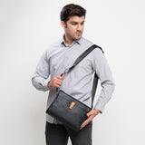 Hush Puppies Men Anthony Messenger Bag In Black