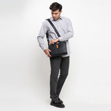 Hush Puppies Men Anthony Messenger Bag In Black
