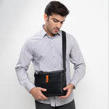 Hush Puppies Men Anthony Messenger Bag In Black