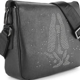 Hush Puppies Unisex Sparkle Messenger Bag In Black