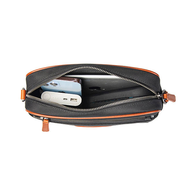 Hush Puppies Tas Pria Leon Clutch/Messenger Bag In Black