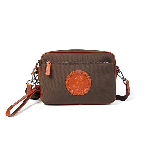 Hush Puppies Tas Pria Leon Clutch/Messenger Bag In Chocolate