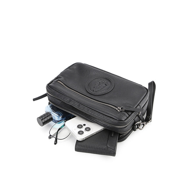 Hush Puppies Tas Pria Hp Vii Clutch / Messenger Bag In Black