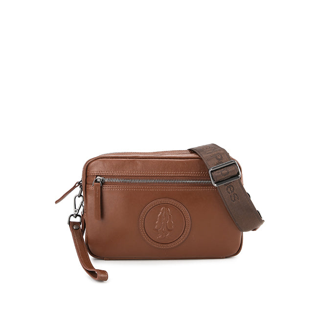 Hush Puppies Tas Pria Hp Vii Clutch / Messenger Bag In Brown