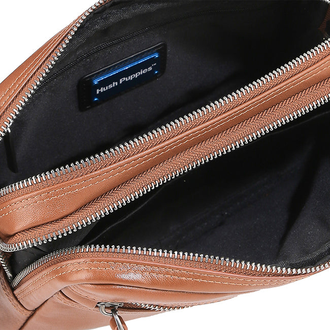 Hush Puppies Tas Pria Hp Vii Clutch / Messenger Bag In Brown
