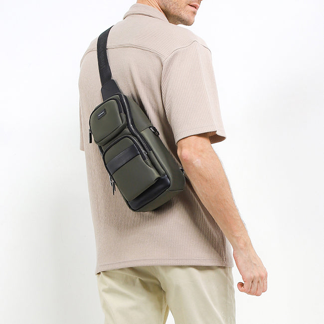 Hush Puppies Tas Pria Timothy Chest Bag In Khaki
