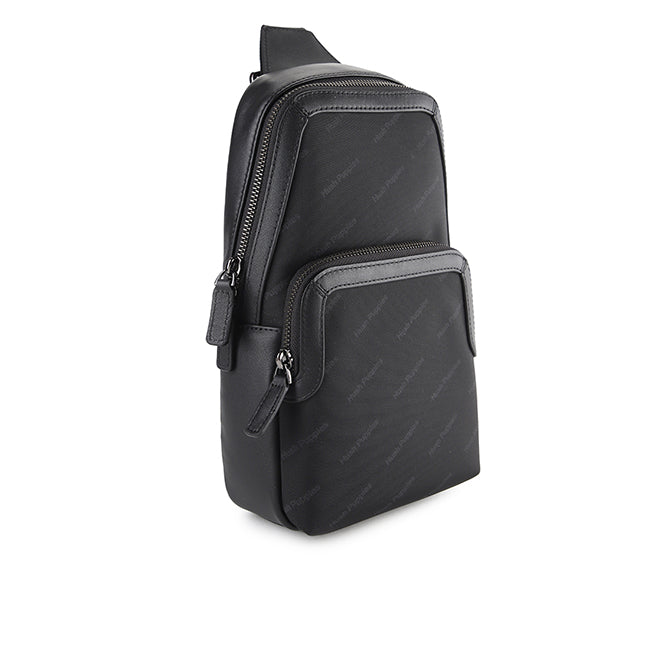 Hush Puppies Men Stanford Chest Bag In Black