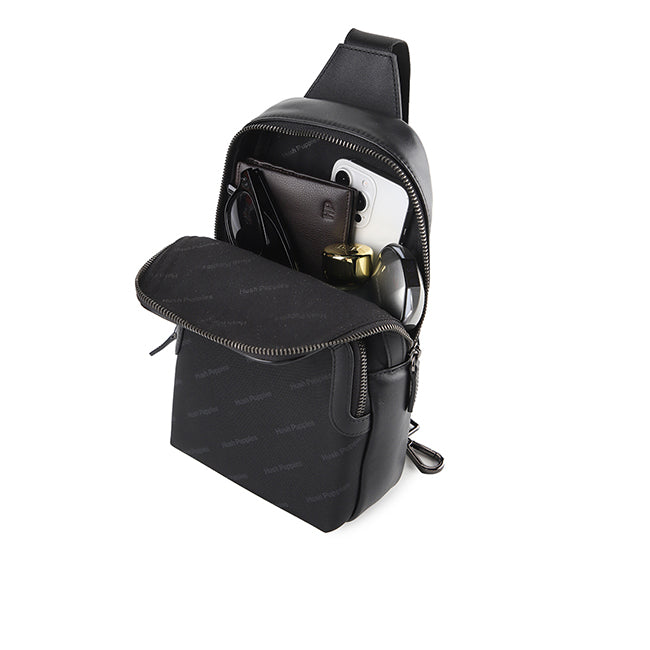 Hush Puppies Men Stanford Chest Bag In Black
