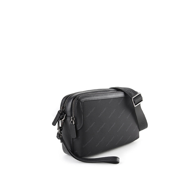 Hush Puppies Men Stanford Clutch/Msg Bag In Black