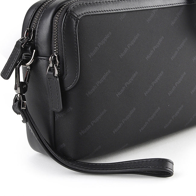 Hush Puppies Men Stanford Clutch/Msg Bag In Black