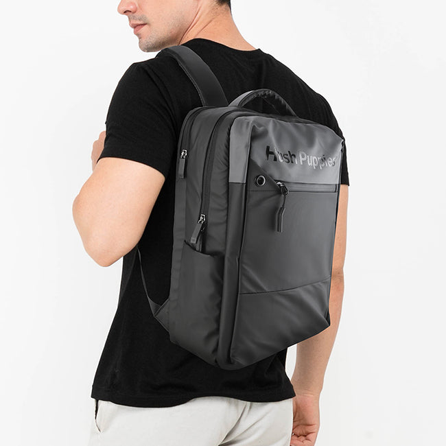 Hush Puppies Tas Pria Kingsley Backpack In Black