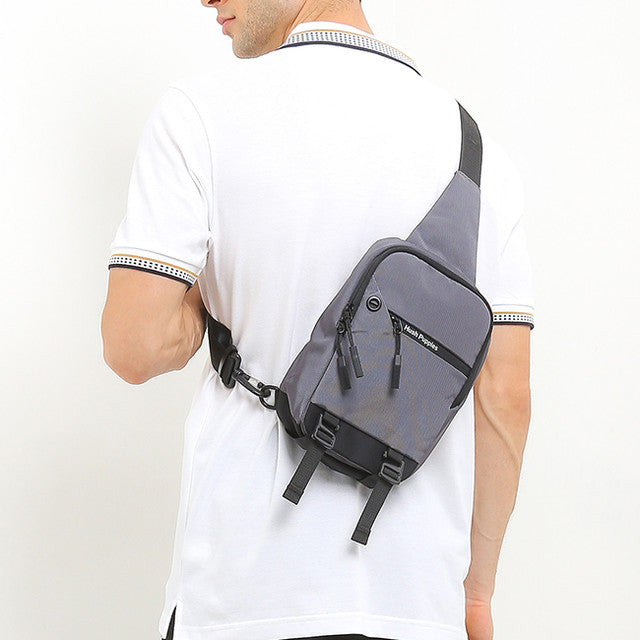 Hush Puppies Tas Pria Parrey Chest Bag In Grey