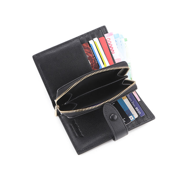 Hush Puppies Aksesoris Unisex Short Wallet Ariyah Bi Fold Wlt Rfid In Black
