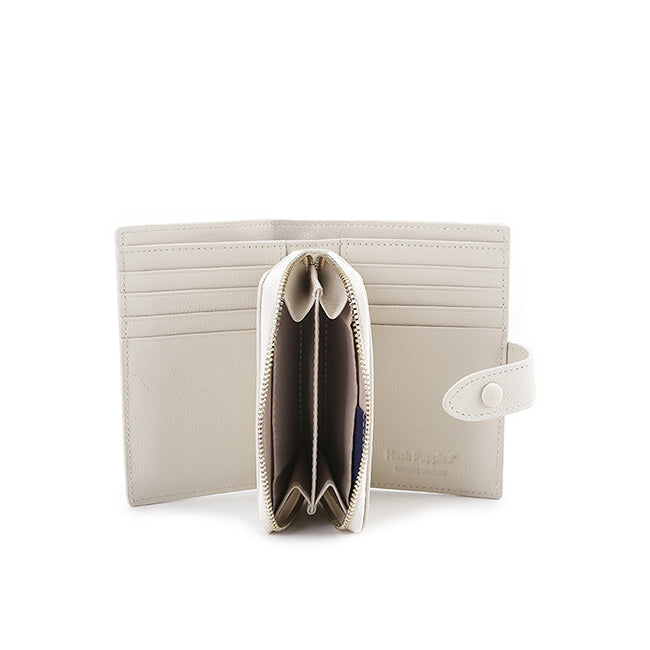 Hush Puppies Aksesoris Unisex Short Wallet Ariyah Bi Fold Wlt Rfid In Ivory