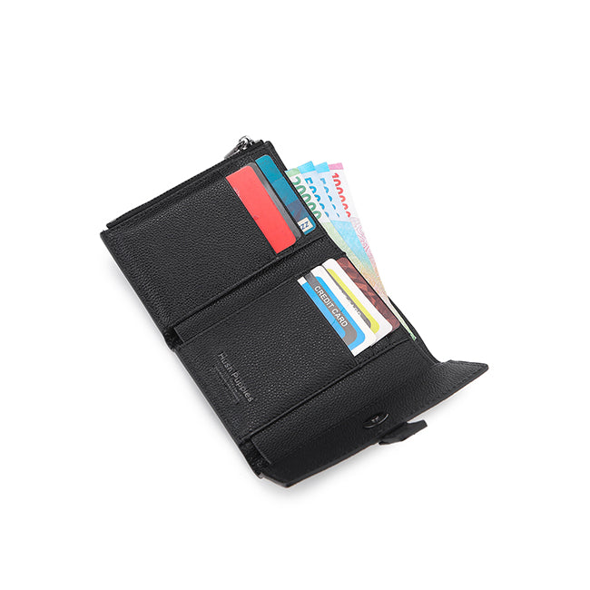 Hush Puppies Aksesoris Unisex Short Wallet Amelia Tri Fold Wlt Rfid In Black